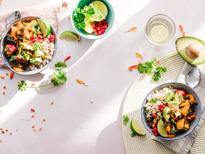 photo of vegetable salad in bowls